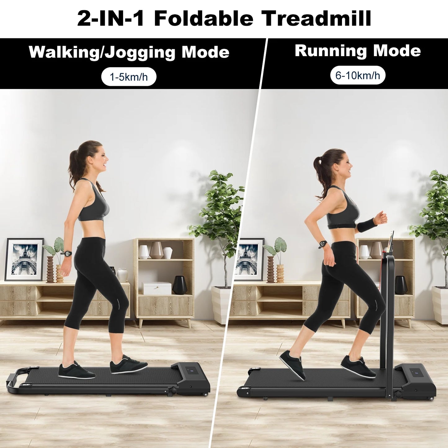 2 in 1 Folding Treadmill